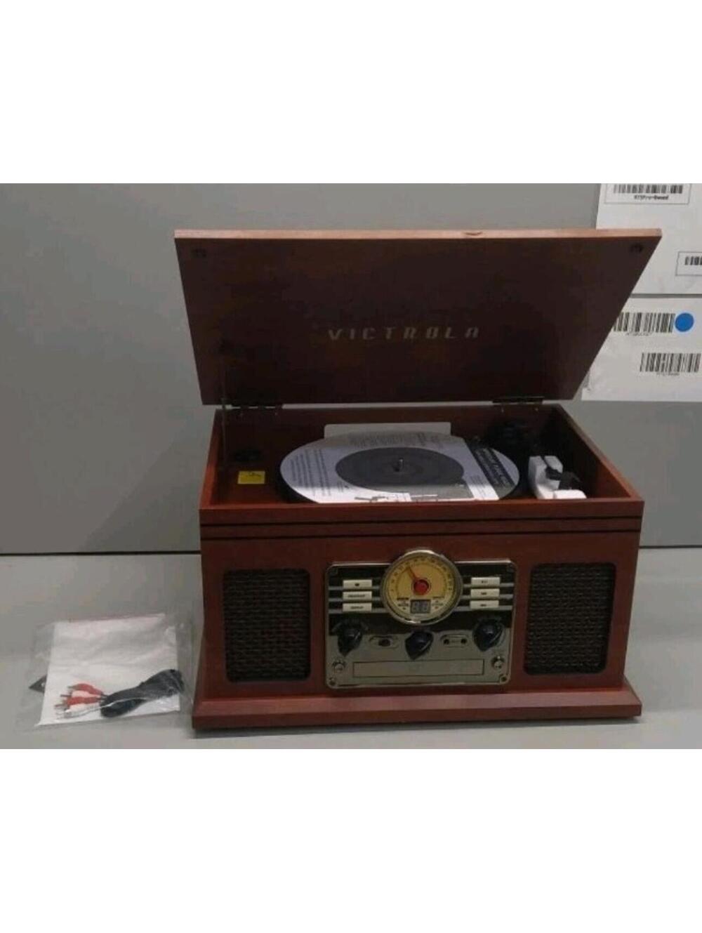 Victrola The Quincy 6-in-1 Bluetooth Record Player & Multimedia Center - Picture 2 of 3
